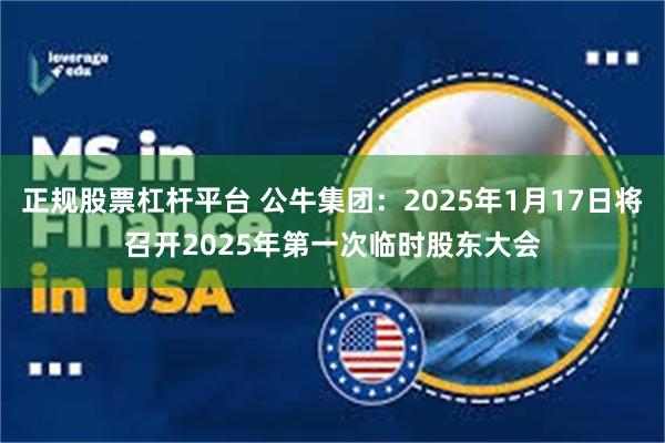 正规股票杠杆平台 公牛集团：2025年1月17日将召开2025年第一次临时股东大会