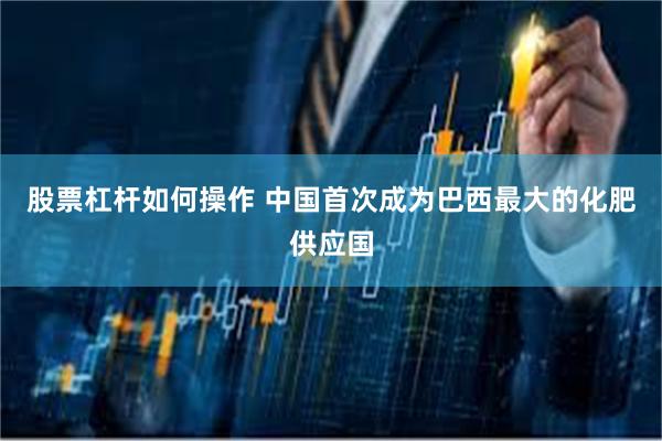 股票杠杆如何操作 中国首次成为巴西最大的化肥供应国